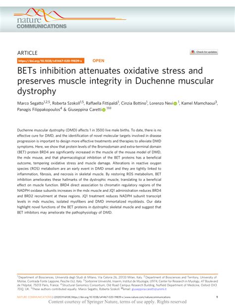 BETs inhibition attenuates oxidative stress and preserves.